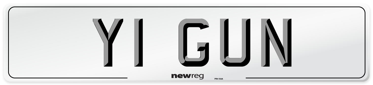 Y1 GUN Number Plate from New Reg